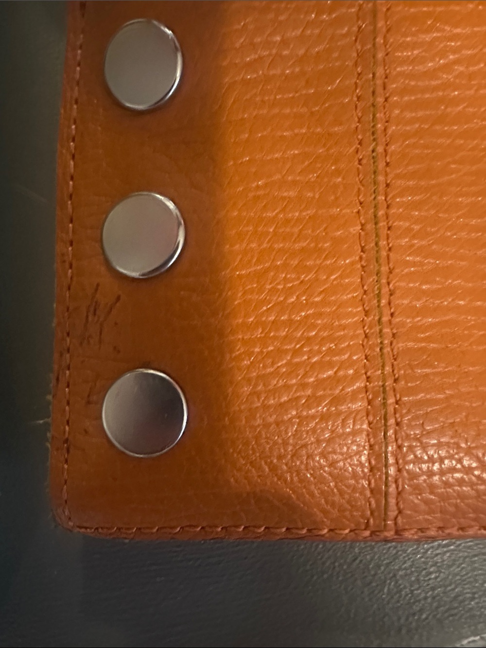 Hammitt Orange Leather Wallet Organizer with Snap Closures - Picture 7 of 7